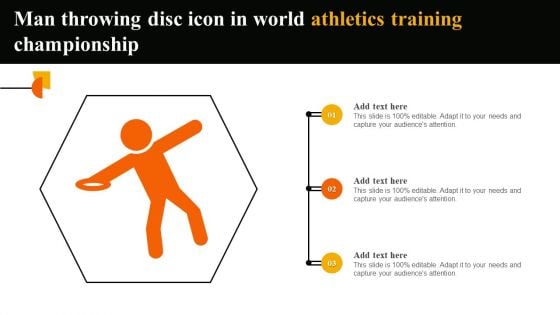 Man Throwing Disc Icon In World Athletics Training Championship Graphics PDF