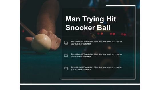 Man Trying Hit Snooker Ball Ppt PowerPoint Presentation Portfolio Clipart Cpb