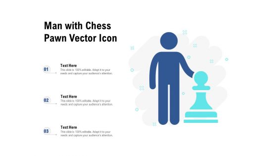 Man With Chess Pawn Vector Icon Ppt PowerPoint Presentation Slides Portrait