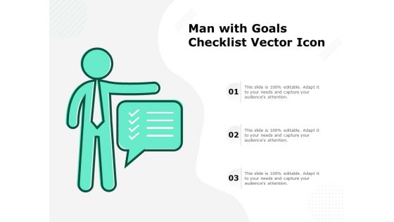 Man With Goals Checklist Vector Icon Ppt PowerPoint Presentation Portfolio Mockup