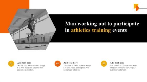 Man Working Out To Participate In Athletics Training Events Themes PDF