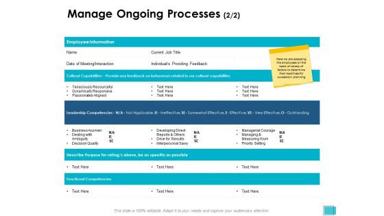 Manage Ongoing Processes Information Ppt PowerPoint Presentation Infographic Template