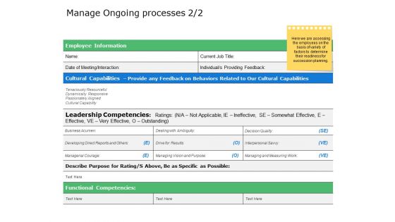 Manage Ongoing Processes Planning Ppt PowerPoint Presentation Icon Designs