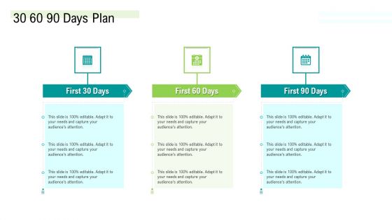 Management Acquisition As Exit Strategy Ownership Transfer 30 60 90 Days Plan Brochure PDF