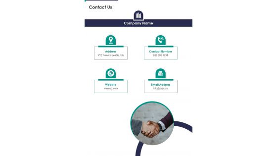 Management Advisory Proposal Contact Us One Pager Sample Example Document Management Advisory Proposal Contact Us One Pager Sample Example Document