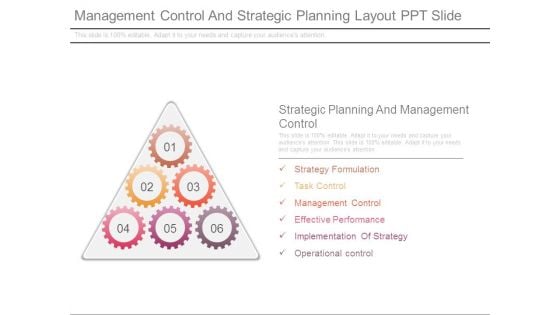 Management Control And Strategic Planning Layout Ppt Slide