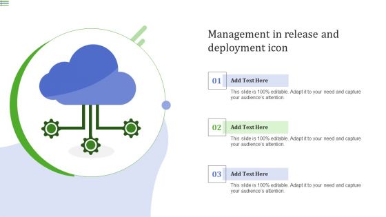 Management In Release And Deployment Icon Brochure PDF