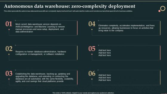 Management Information System Autonomous Data Warehouse Zero Complexity Deployment Formats PDF