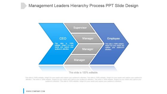 Management Leaders Hierarchy Process Ppt Slide Design