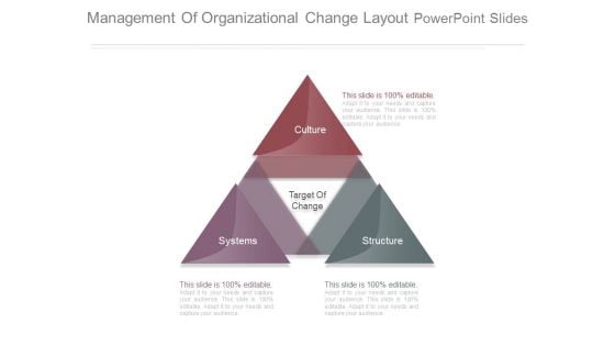 Management Of Organizational Change Layout Powerpoint Slides