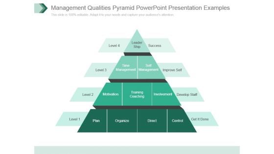 Management Qualities Pyramid Powerpoint Presentation Examples