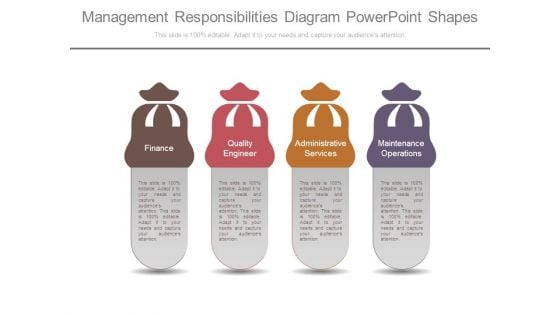 Management Responsibilities Diagram Powerpoint Shapes