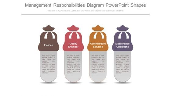 Management Responsibilities Diagram Powerpoint Shapes