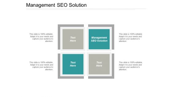 Management SEO Solution Ppt PowerPoint Presentation Outline Microsoft Cpb