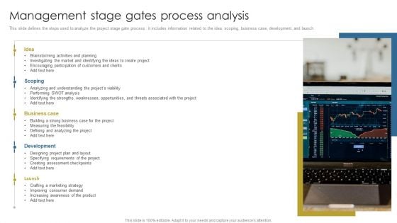 Management Stage Gates Process Analysis Ppt Outline Shapes PDF Management Stage Gates Process Analysis Ppt Outline Shapes PDF