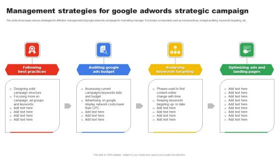 Management Strategies For Google Adwords Strategic Campaign Guidelines PDF