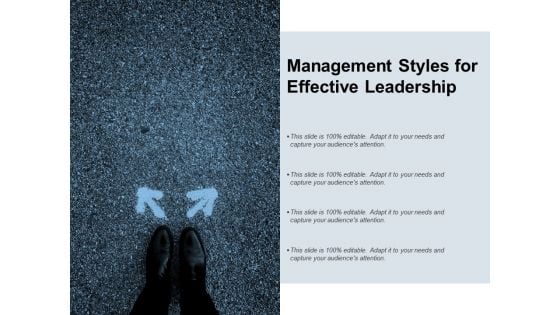 Management Styles For Effective Leadership Ppt PowerPoint Presentation Visual Aids Background Images