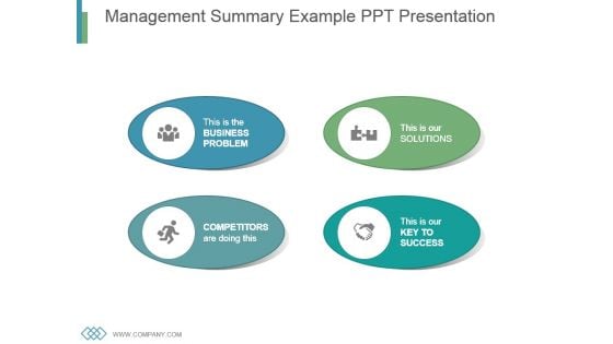 Management Summary Example Ppt Presentation