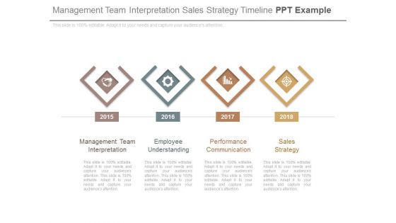 Management Team Interpretation Sales Strategy Timeline Ppt Example
