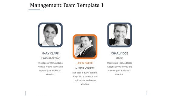 Management Team Template 1 Ppt PowerPoint Presentation Icon Demonstration