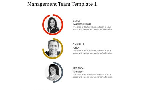 Management Team Template 1 Ppt PowerPoint Presentation Ideas