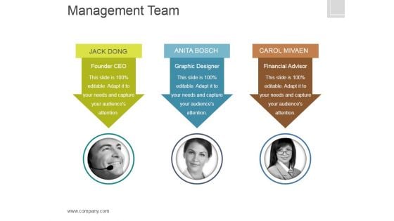 Management Team Template 1 Ppt PowerPoint Presentation Pictures