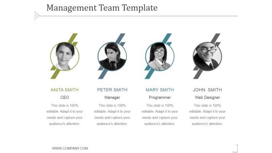Management Team Template 2 Ppt PowerPoint Presentation Show