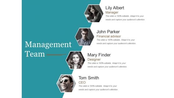 Management Team Template 2 Ppt PowerPoint Presentation Slides Infographic Template