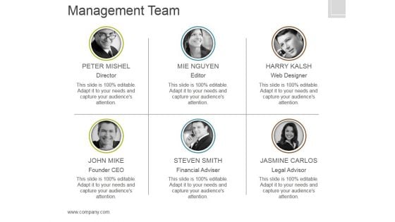 Management Team Template 6 Ppt PowerPoint Presentation Slides Management Team Template 6 Ppt PowerPoint Presentation Slides