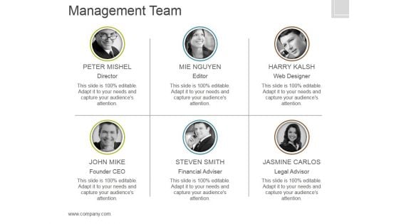 Management Team Template 6 Ppt PowerPoint Presentation Slides