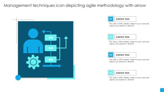 Management Techniques Icon Depicting Agile Methodology With Arrow Clipart PDF