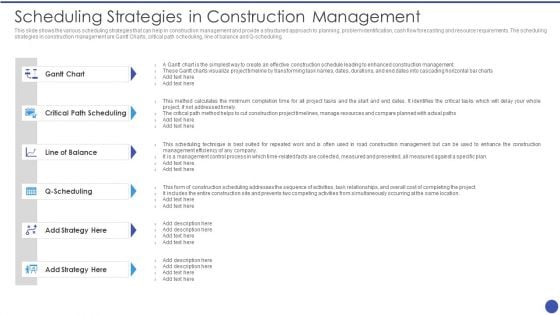 Management Techniques Scheduling Strategies In Construction Management Professional PDF Management Techniques Scheduling Strategies In Construction Management Professional PDF