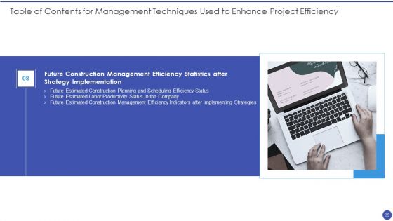 Management Techniques Used To Enhance Project Efficiency Ppt PowerPoint Presentation Complete Deck With Slides