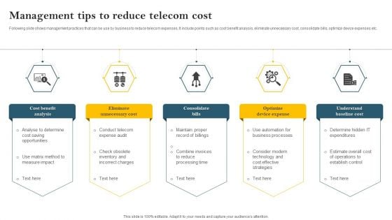 Management Tips To Reduce Telecom Cost Demonstration PDF