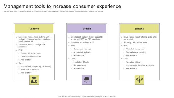 Management Tools To Increase Consumer Experience Clipart PDF Management Tools To Increase Consumer Experience Clipart PDF