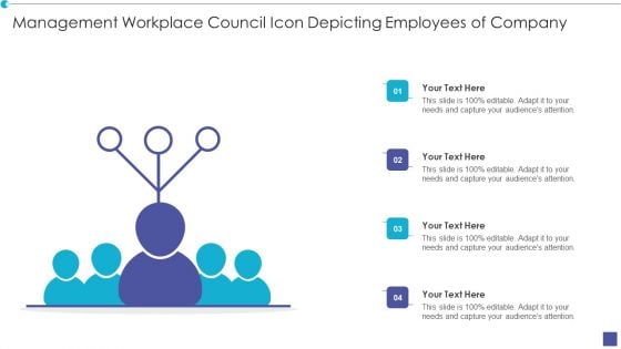 Management Workplace Council Icon Depicting Employees Of Company Ideas PDF
