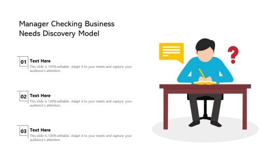 Manager Checking Business Needs Discovery Model Ppt Model Sample PDF