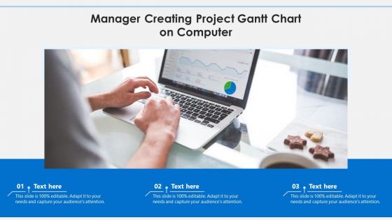 Manager Creating Project Gantt Chart On Computer Guidelines PDF