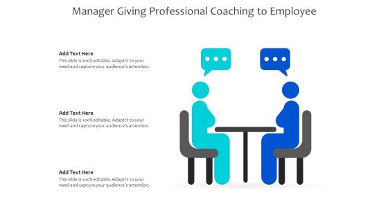 Manager Giving Professional Coaching To Employee Ppt PowerPoint Presentation Professional Microsoft PDF