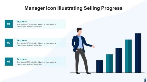 Manager Icon Illustrating Selling Progress Clipart PDF