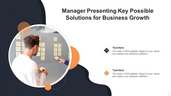 Manager Presenting Key Possible Solutions For Business Growth Template PDF