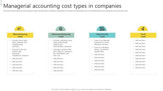 Managerial Accounting Cost Types In Companies Rules PDF