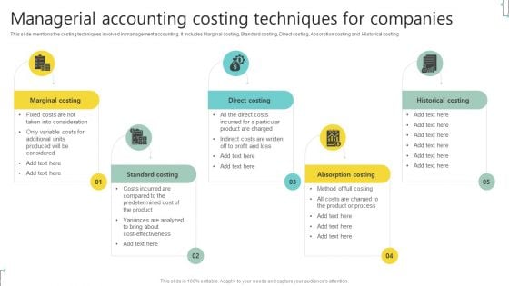 Managerial Accounting Costing Techniques For Companies Brochure PDF