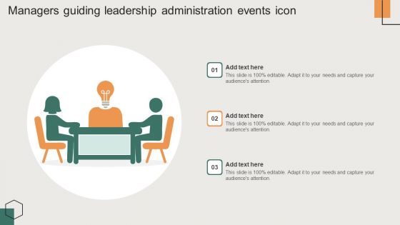 Managers Guiding Leadership Administration Events Icon Microsoft PDF