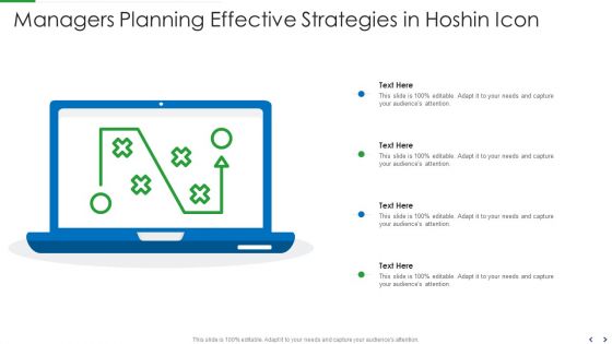 Managers Planning Effective Strategies In Hoshin Icon Graphics PDF