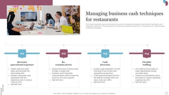 Managing Business Cash Techniques For Restaurants Formats PDF