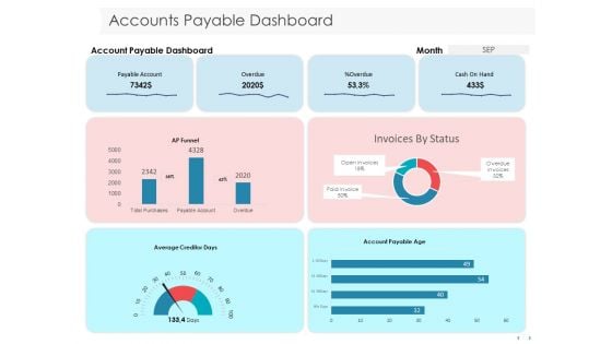 Managing CFO Services Accounts Payable Dashboard Ppt Gallery Smartart PDF