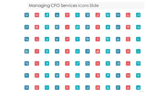 Managing CFO Services Icons Slide Ppt Icon Objects PDF