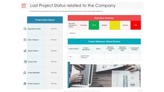 Managing CFO Services Last Project Status Related To The Company Ppt Ideas Layout Ideas PDF