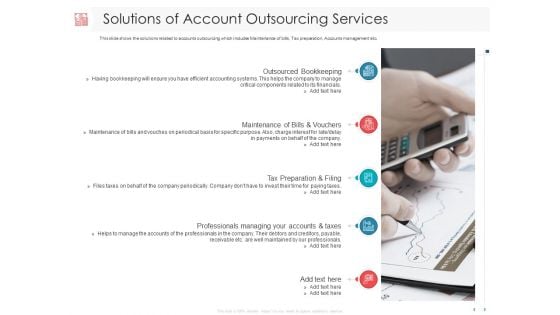 Managing CFO Services Solutions Of Account Outsourcing Services Ppt File Icon PDF